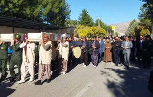 گزارش تصویری؛ مراسم استقبال از دو شهید گمنام هشت سال دفاع مقدس شهرستان ملکشاهی