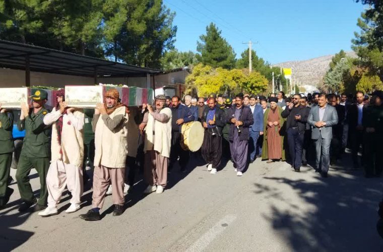 گزارش تصویری؛ مراسم استقبال از دو شهید گمنام هشت سال دفاع مقدس شهرستان ملکشاهی